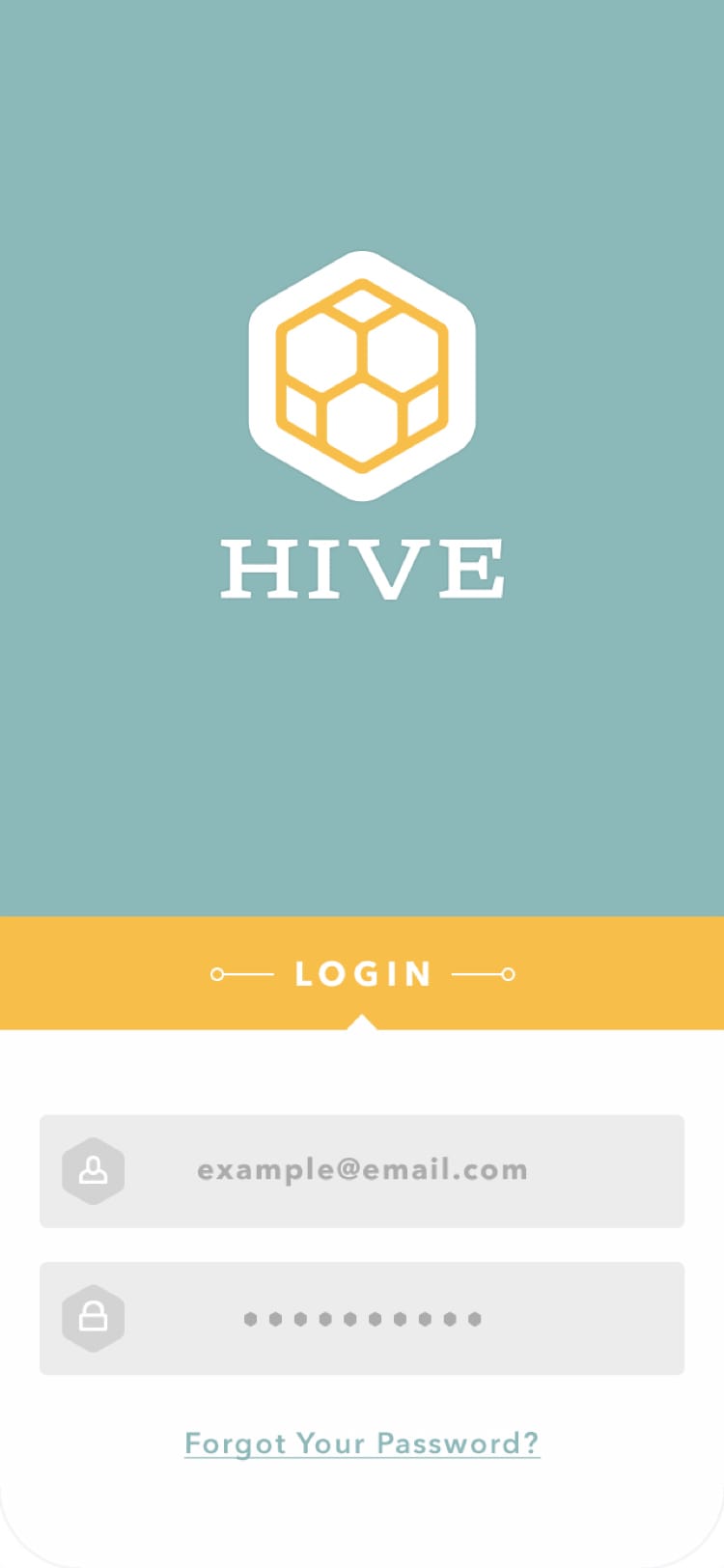 Hive Sign In Screen